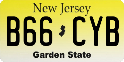 NJ license plate B66CYB