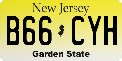 NJ license plate B66CYH