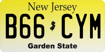 NJ license plate B66CYM