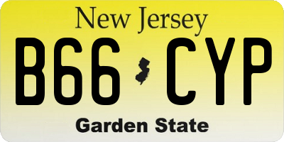 NJ license plate B66CYP