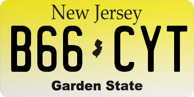 NJ license plate B66CYT