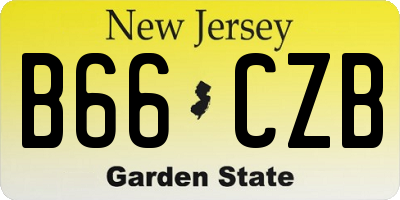 NJ license plate B66CZB