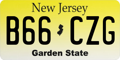 NJ license plate B66CZG