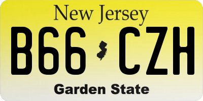 NJ license plate B66CZH