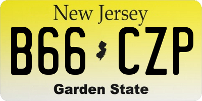NJ license plate B66CZP