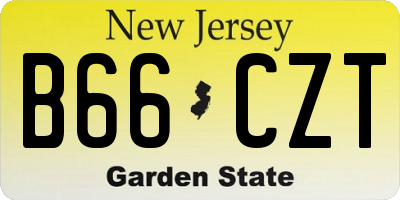 NJ license plate B66CZT