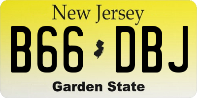 NJ license plate B66DBJ