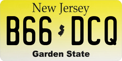NJ license plate B66DCQ