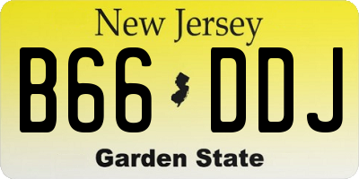 NJ license plate B66DDJ