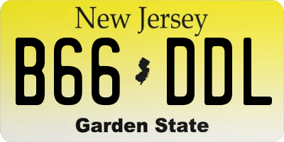 NJ license plate B66DDL