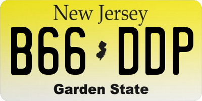 NJ license plate B66DDP