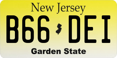 NJ license plate B66DEI