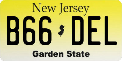 NJ license plate B66DEL