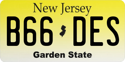 NJ license plate B66DES