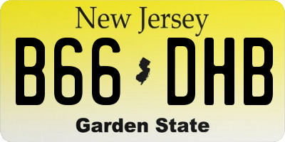 NJ license plate B66DHB