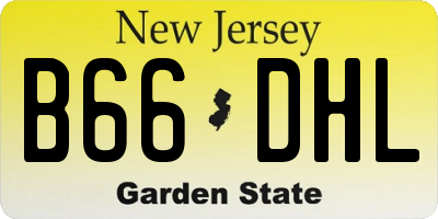 NJ license plate B66DHL