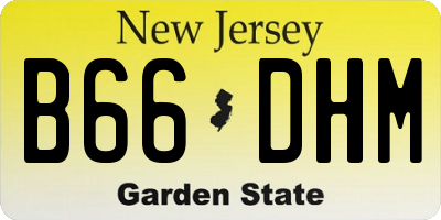 NJ license plate B66DHM