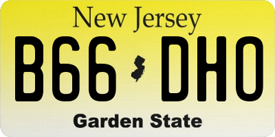 NJ license plate B66DHO