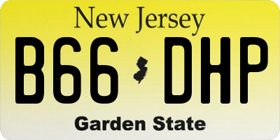 NJ license plate B66DHP