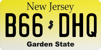 NJ license plate B66DHQ