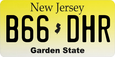 NJ license plate B66DHR