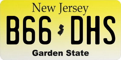 NJ license plate B66DHS