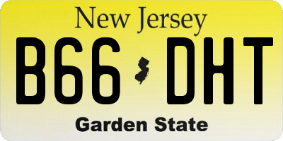NJ license plate B66DHT