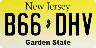 NJ license plate B66DHV