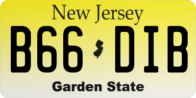 NJ license plate B66DIB