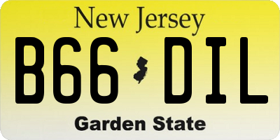 NJ license plate B66DIL