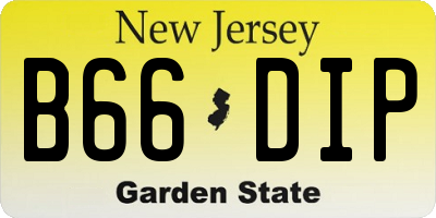 NJ license plate B66DIP