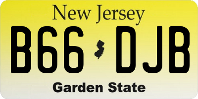 NJ license plate B66DJB