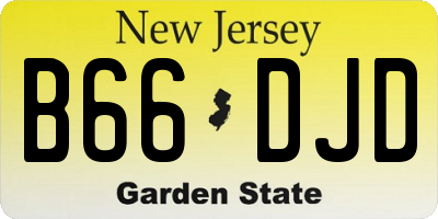 NJ license plate B66DJD