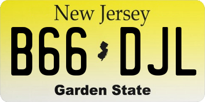 NJ license plate B66DJL