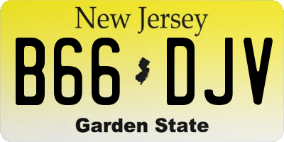 NJ license plate B66DJV