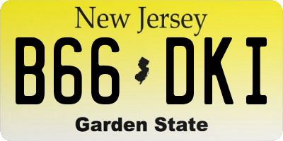 NJ license plate B66DKI