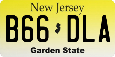 NJ license plate B66DLA