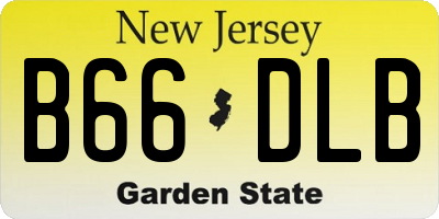 NJ license plate B66DLB