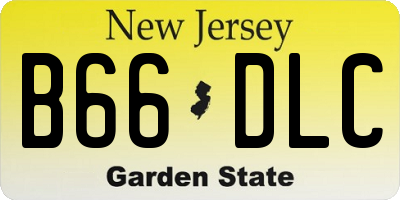NJ license plate B66DLC