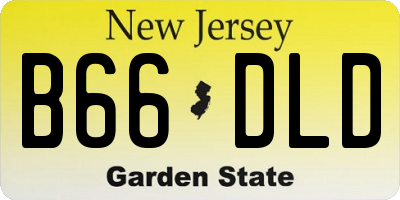 NJ license plate B66DLD
