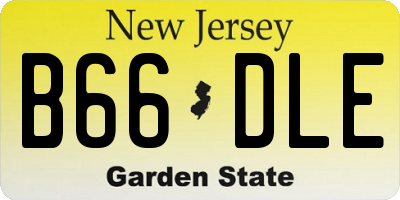 NJ license plate B66DLE