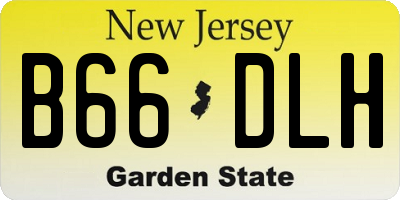 NJ license plate B66DLH