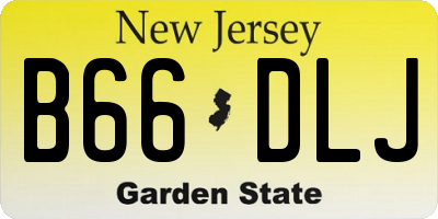 NJ license plate B66DLJ