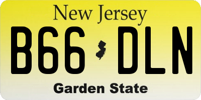 NJ license plate B66DLN