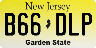 NJ license plate B66DLP