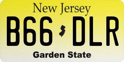 NJ license plate B66DLR