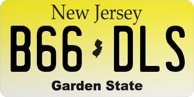 NJ license plate B66DLS