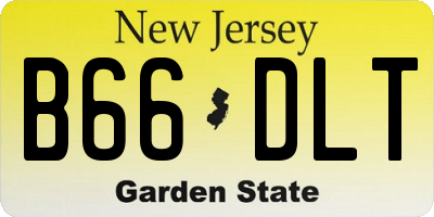 NJ license plate B66DLT