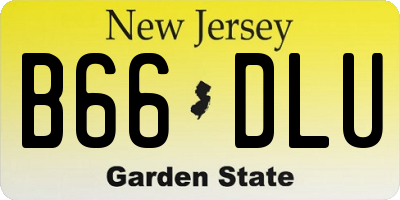 NJ license plate B66DLU