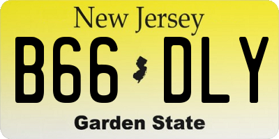 NJ license plate B66DLY